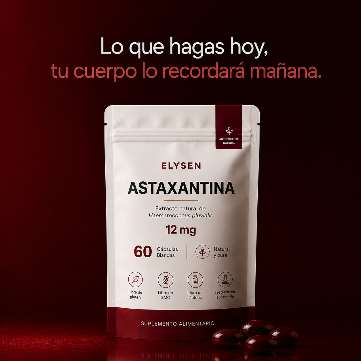 Astaxantina Premium 12 MG | Extracto Natural de Microalgas