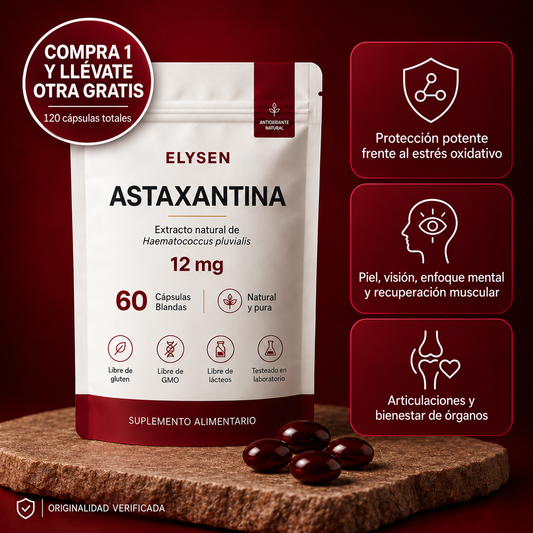 Astaxantina Premium 12 MG | Extracto Natural de Microalgas.