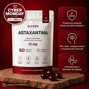 Astaxantina Premium 12 MG | Extracto Natural de Microalgas.