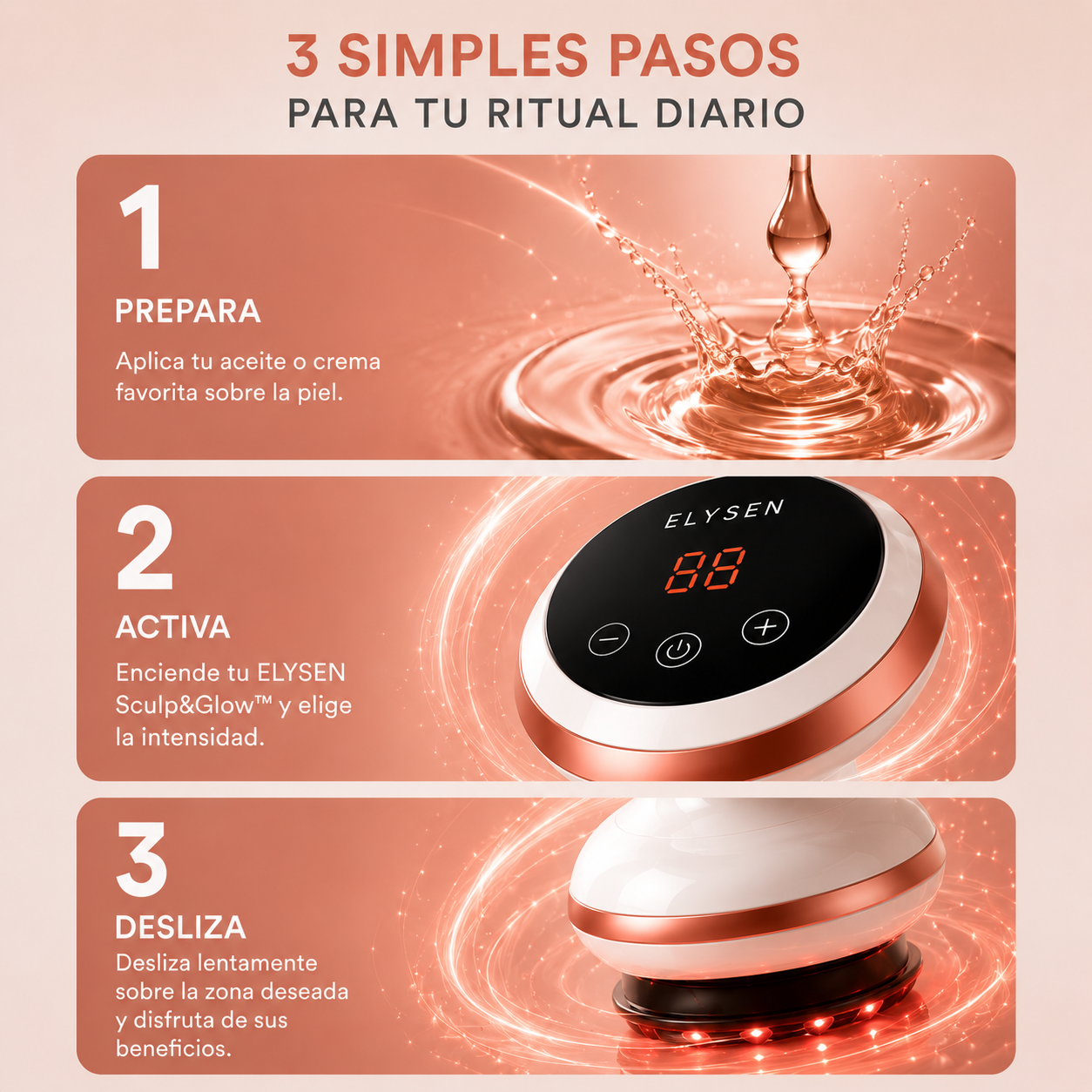 ELYSEN Sculpt&Glow™ | Masajeador Corporal 3 en 1